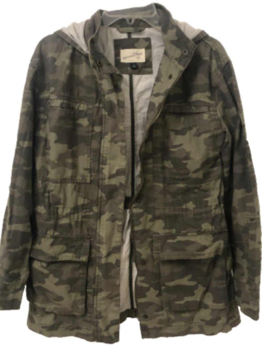 Universal Thread Camo Jacket Hooded size Small Army Green Coat Park Utility